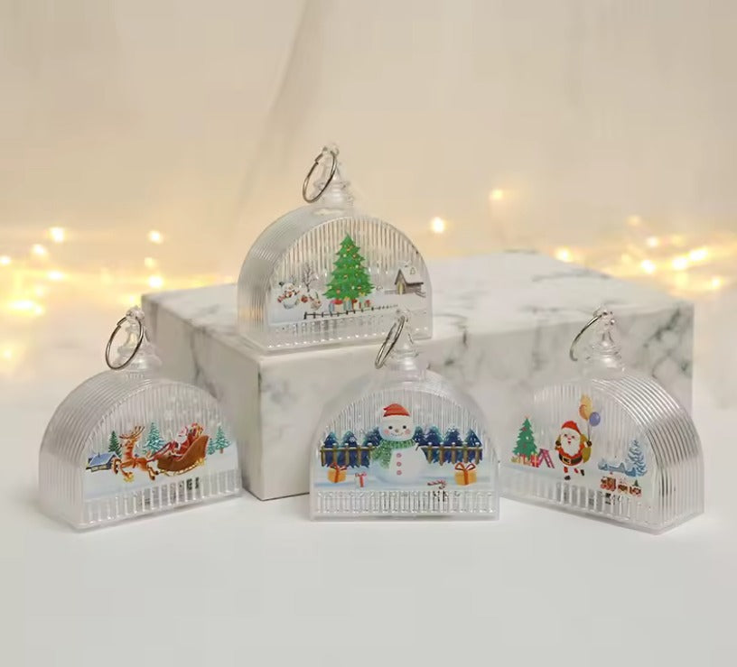 ARBOL DE NAVIDAD 2.10 + 2 CINTA LED NAVIDEÑA + 1 CJA. LUCES NAVIDEÑAS 3metros + 2 LAMPARAS NAVIDEÑAS