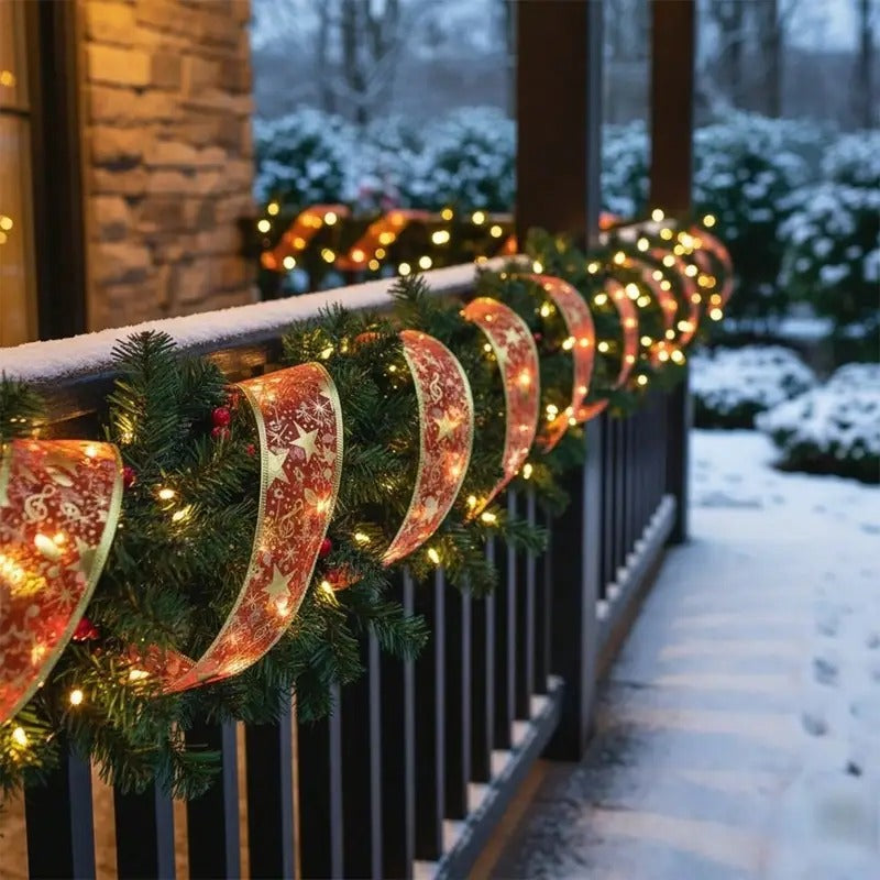 ARBOL DE NAVIDAD 2.10 + 2 CINTA LED NAVIDEÑA + 1 CJA. LUCES NAVIDEÑAS 3metros + 2 LAMPARAS NAVIDEÑAS