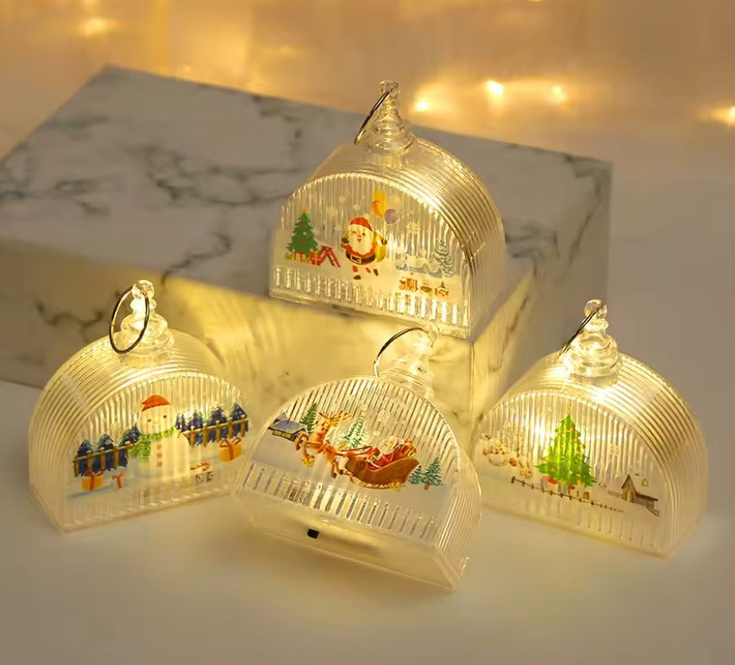 ARBOL DE NAVIDAD 2.10 + 2 CINTA LED NAVIDEÑA + 1 CJA. LUCES NAVIDEÑAS 3metros + 2 LAMPARAS NAVIDEÑAS